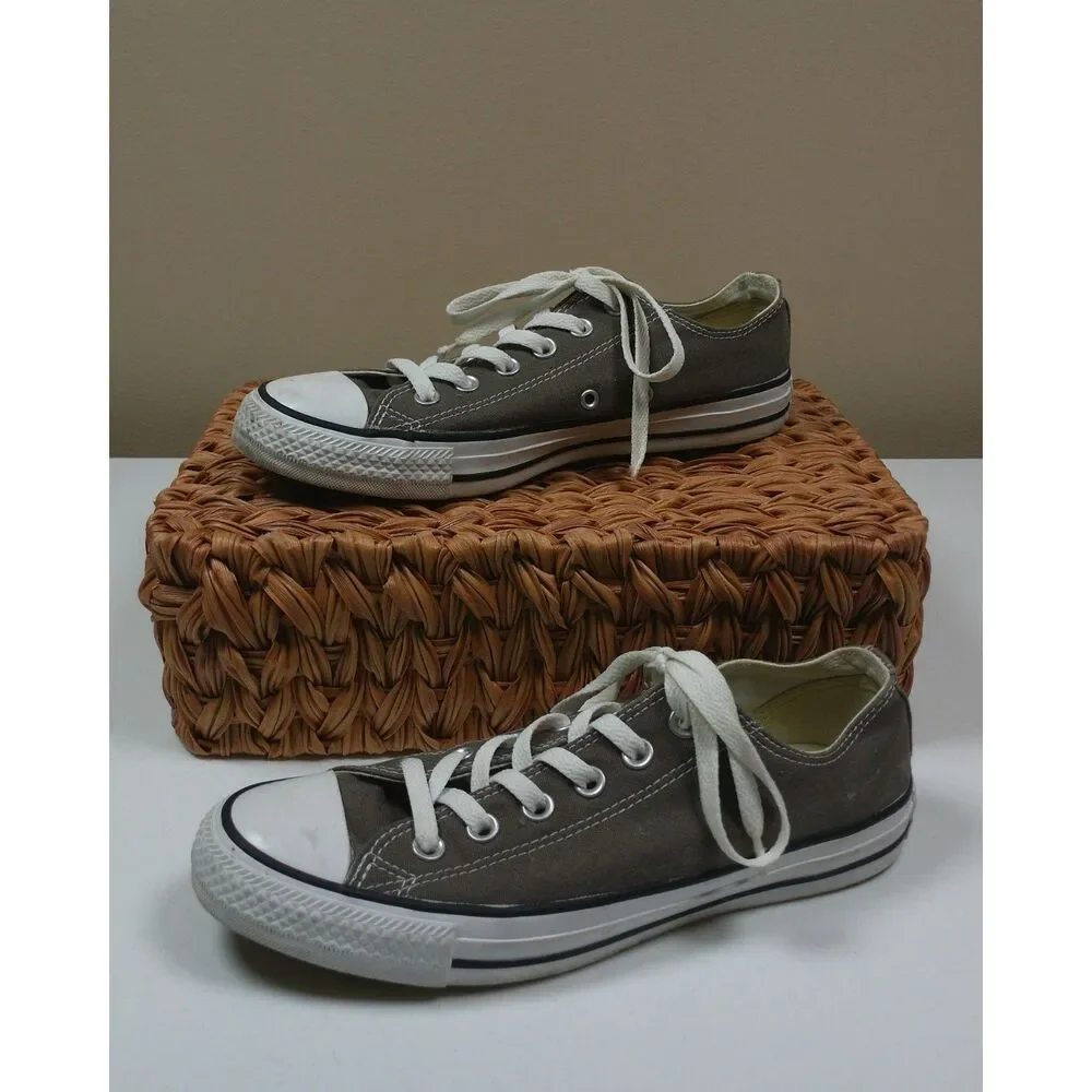 Converse Chuck Taylor All Star Low Top Gray Canvas Sneakers Mens 6.5 Womens 8.5